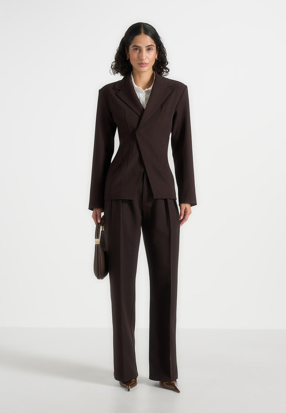 beatrice-tailored-cinched-blazer-dark-brown