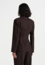 beatrice-tailored-cinched-blazer-dark-brown