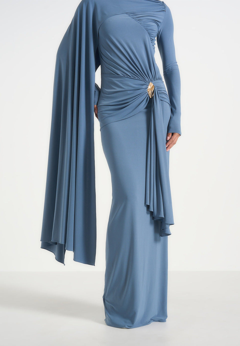 edena-asym-ruched-draped-maxi-dress-blue