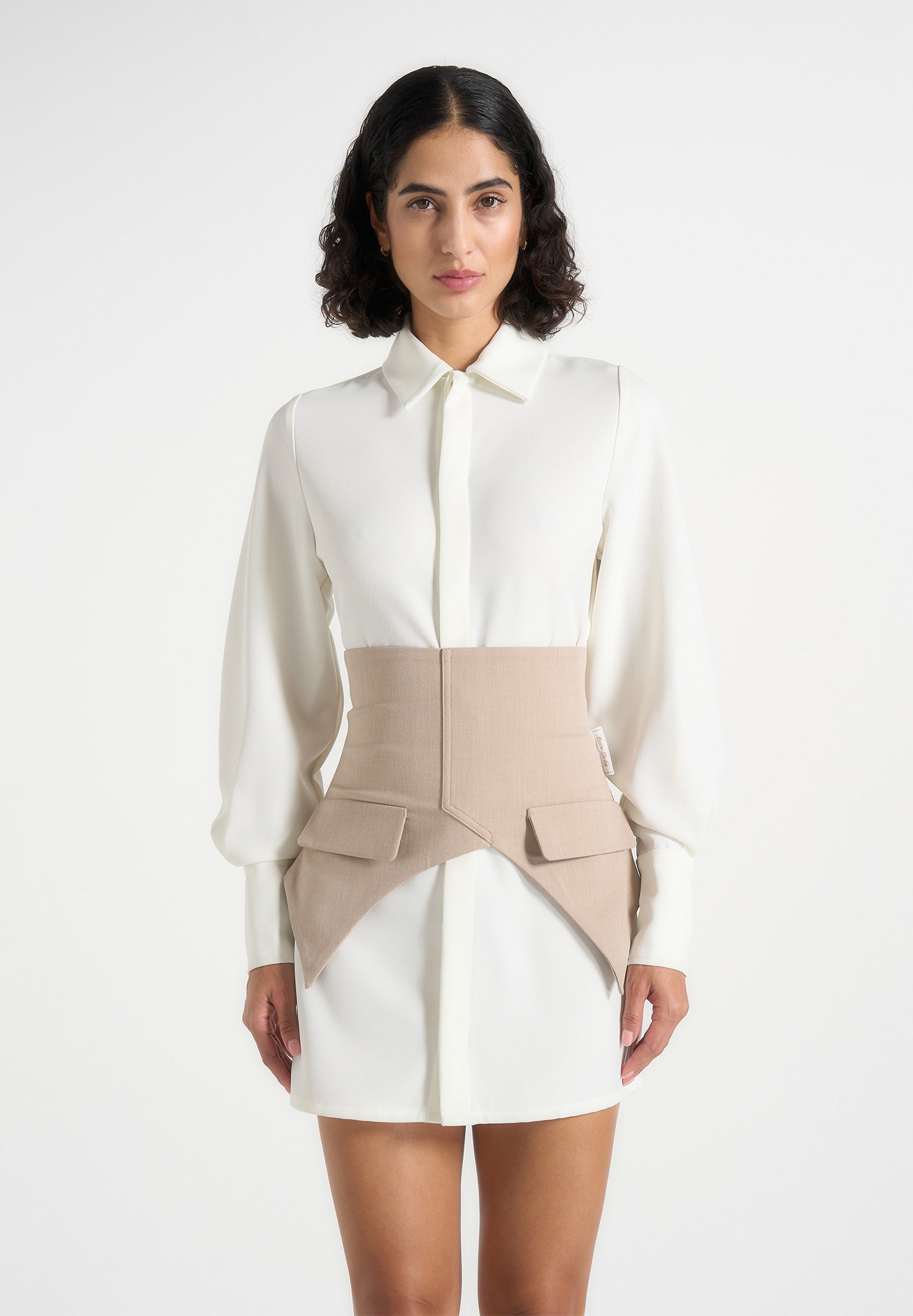 keira-corset-overlay-shirt-mini-dress-white-taupe 