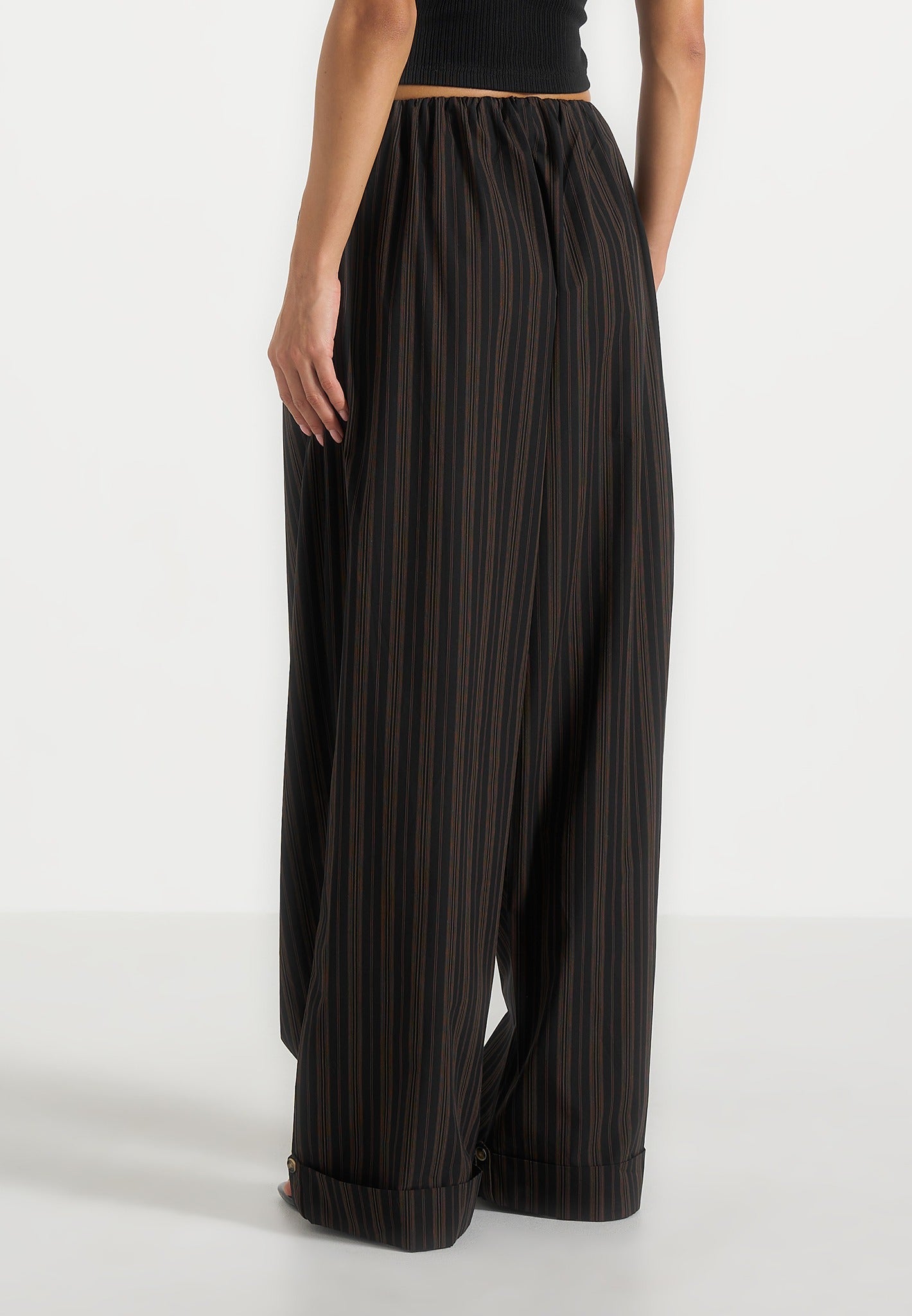 ivanna-elasticated-wide-leg-striped-cotton-trousers-black-brown