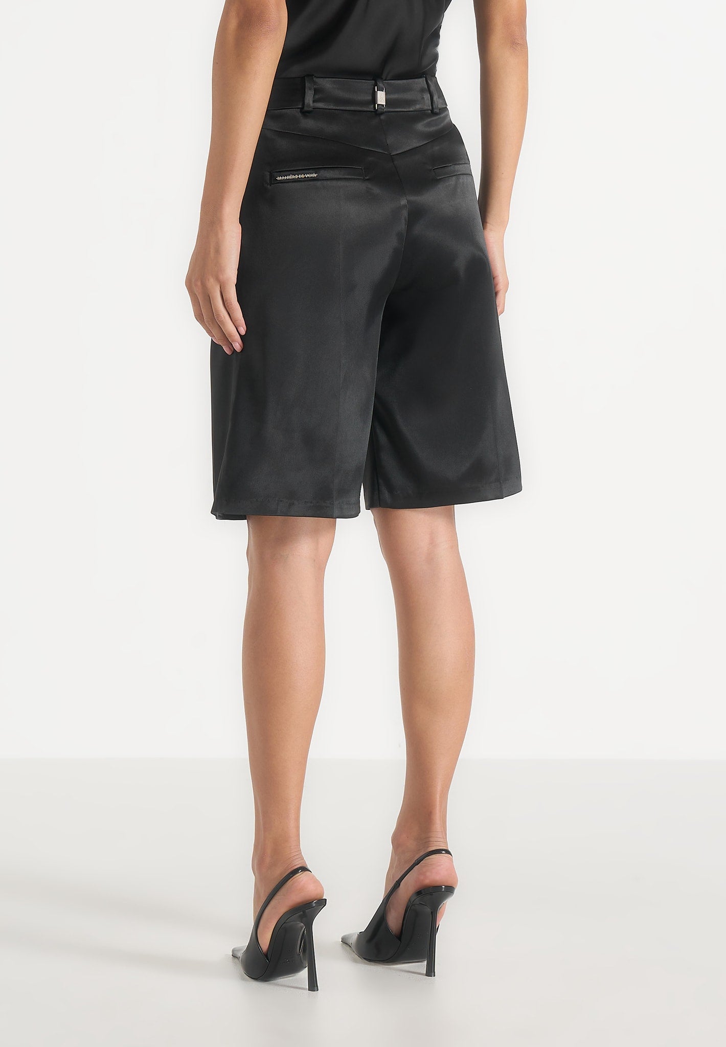 lorette-twin-pleat-satin-shorts-black