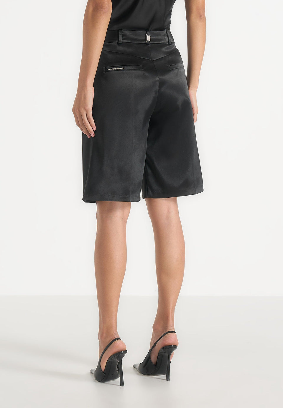 lorette-twin-pleat-satin-shorts-black