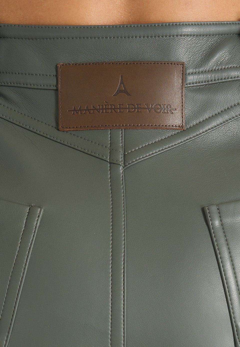 ambre-leather-lace-up-flared-trousers-olive