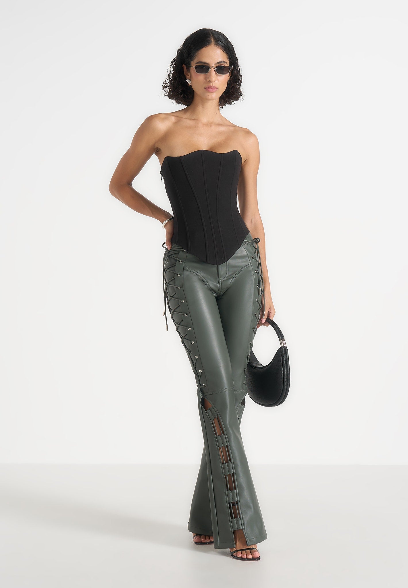 ambre-leather-lace-up-flared-trousers-olive