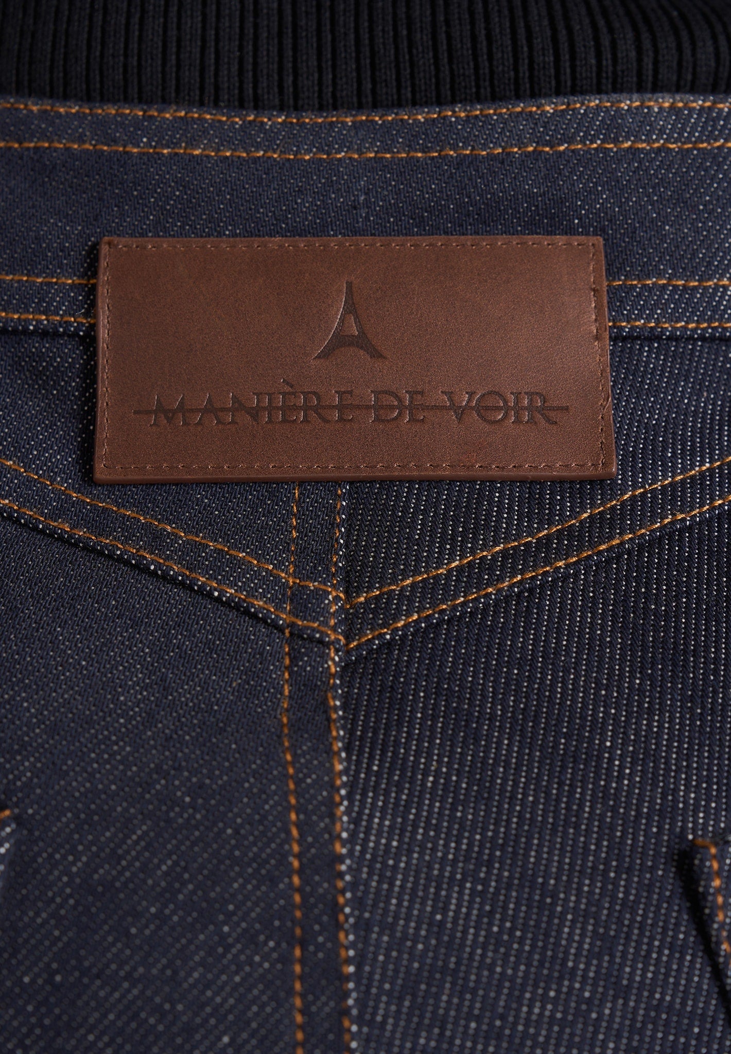 Ambre - Denim Lace Up Flared Jeans - Indigo