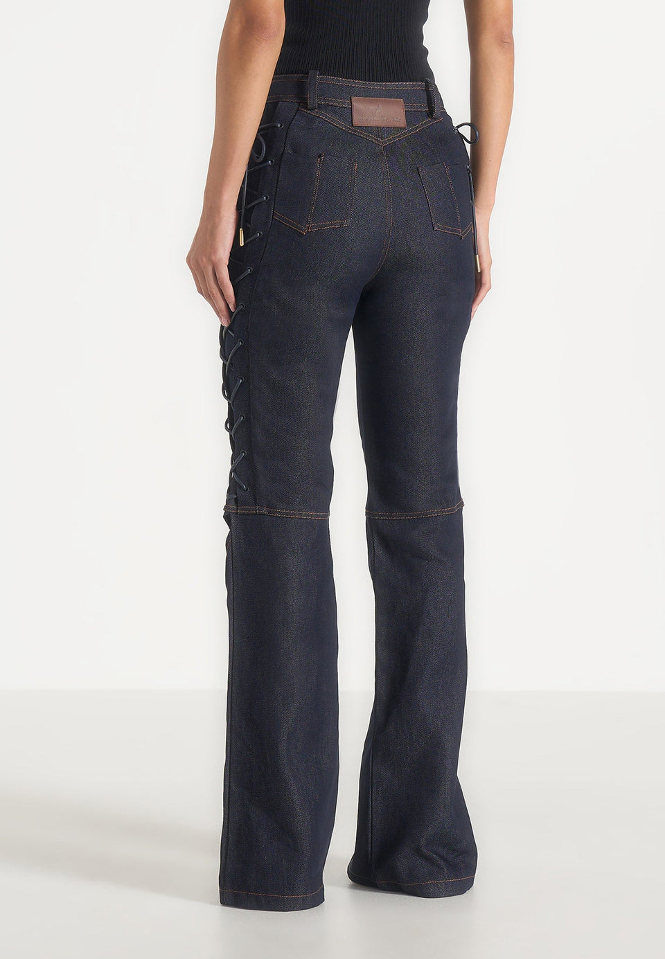 ambre-denim-lace-up-flared-jeans-indigo
