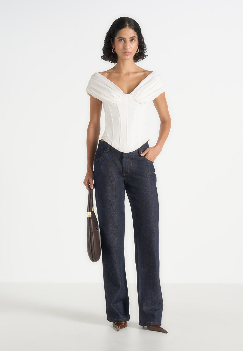 ursula-off-shoulder-pleated-cotton-corset-top-white