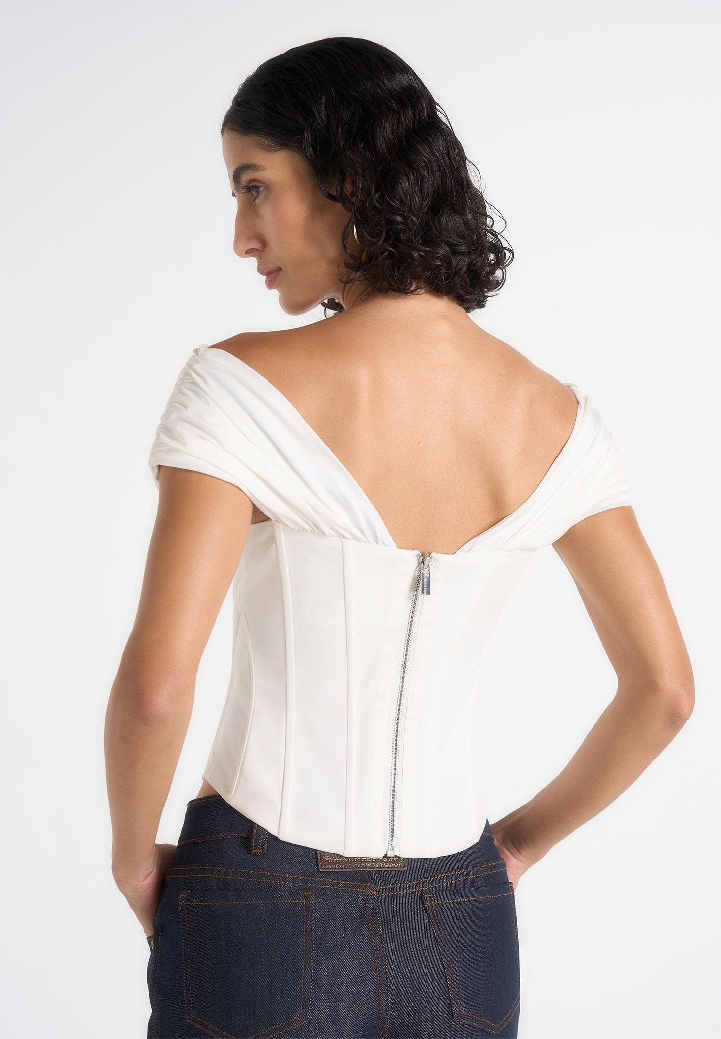 ursula-off-shoulder-pleated-cotton-corset-top-white