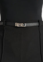 Quinn - High-Waisted Belted Fit & Flared Pants – Black