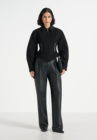 Sky - Hourglass Gabardine Jacket - Black