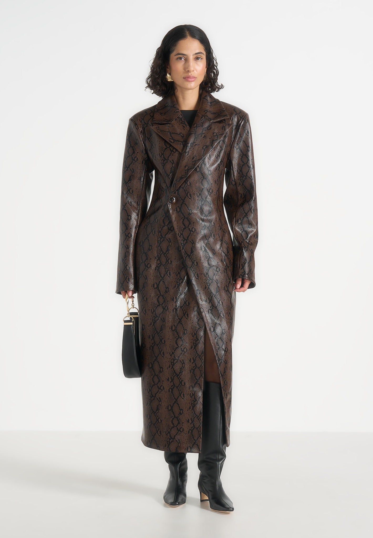 esma-python-asymmetric-coat-with-cinch-belt-brown