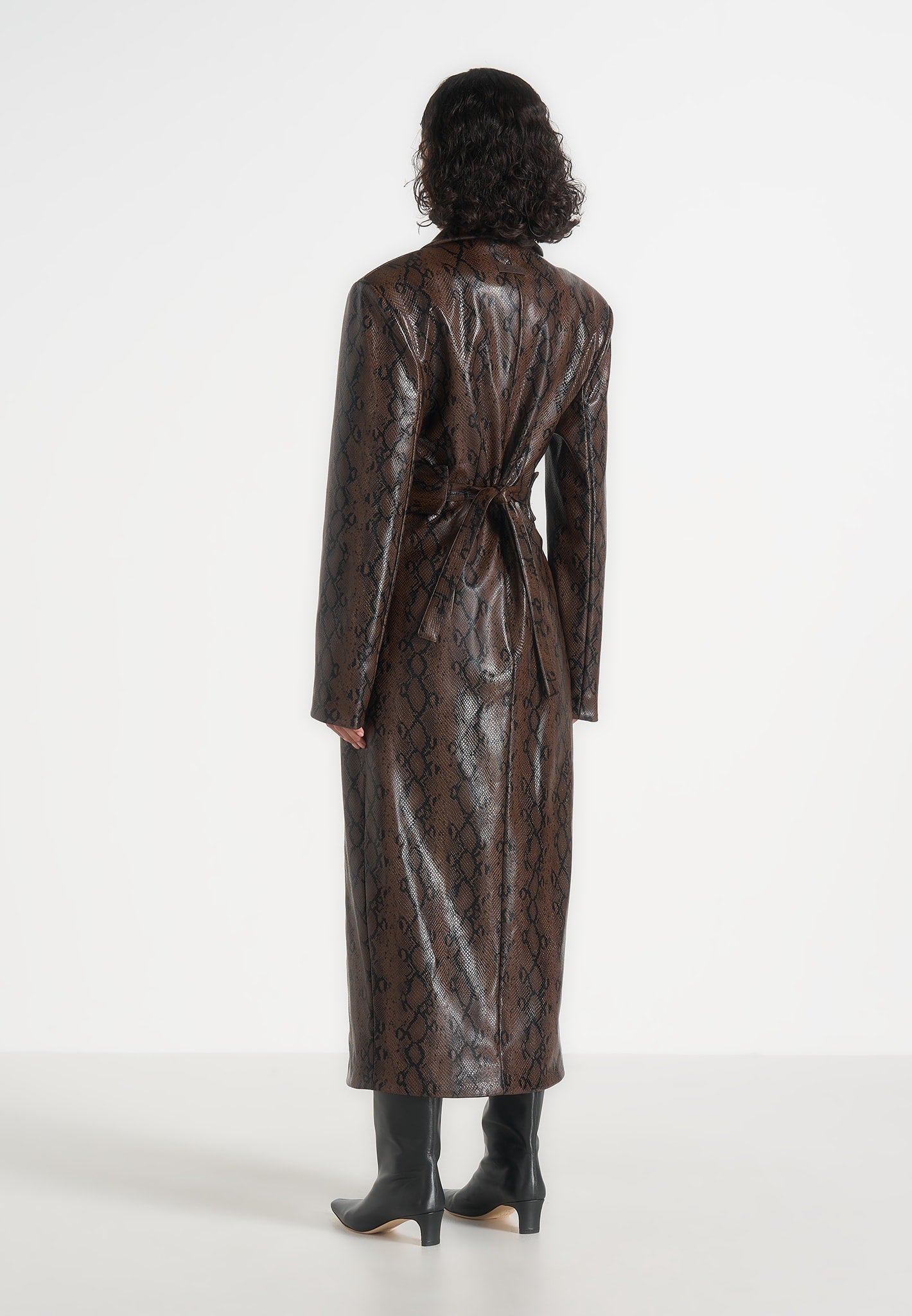 esma-python-asymmetric-coat-with-cinch-belt-brown