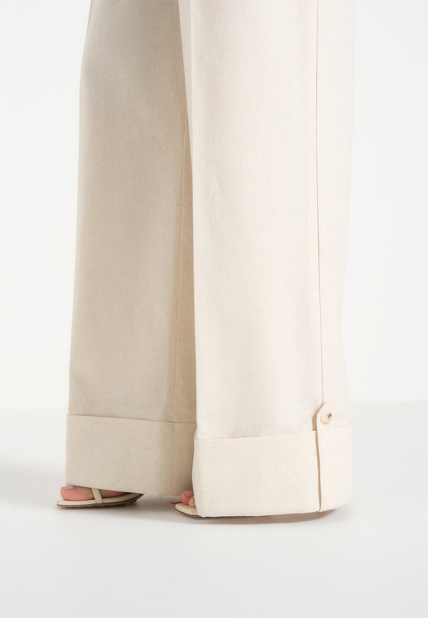 Ruby - Linen Belted Cargo-Pocket Jumpsuit - Natural