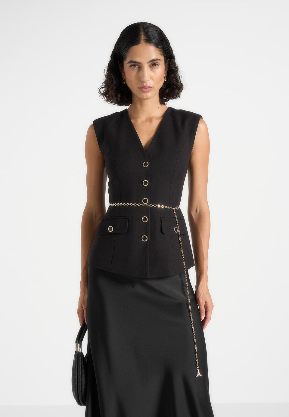 nahla-chain-belt-waistcoat-satin-maxi-dress-black