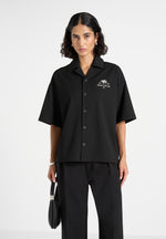 Alexis - Unisex Cote d'Azur Boxy Shirt - Black