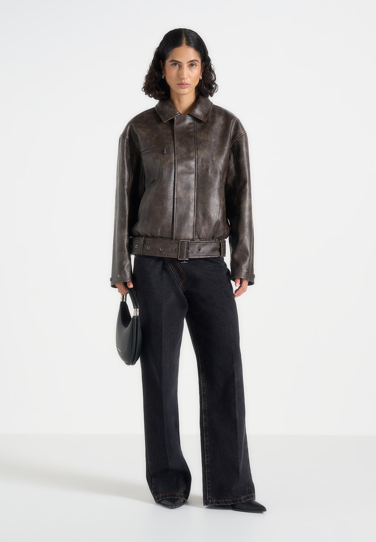ezra-unisex-vintage-leather-belted-bomber-jacket-brown