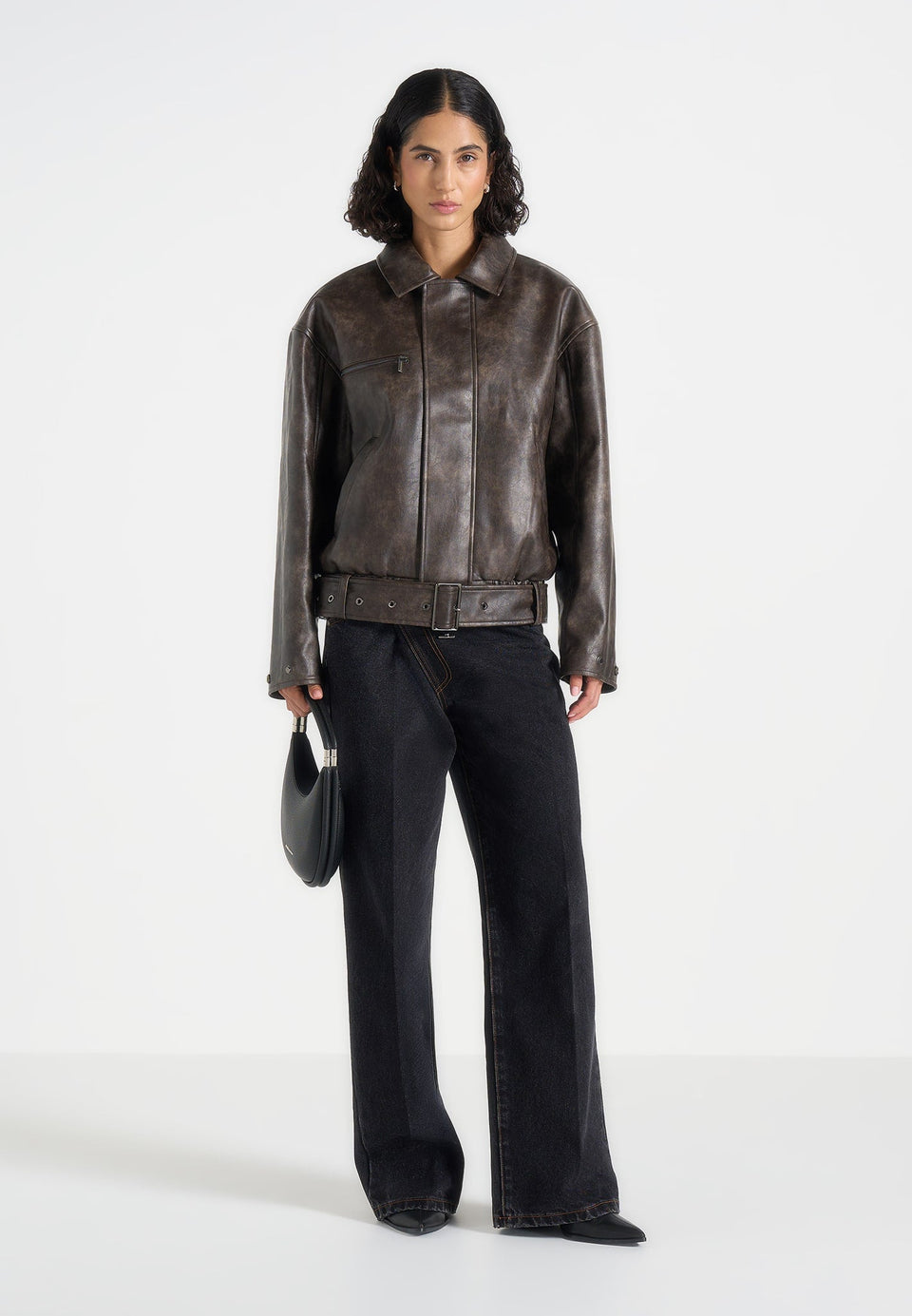 ezra-unisex-vintage-leather-belted-bomber-jacket-brown