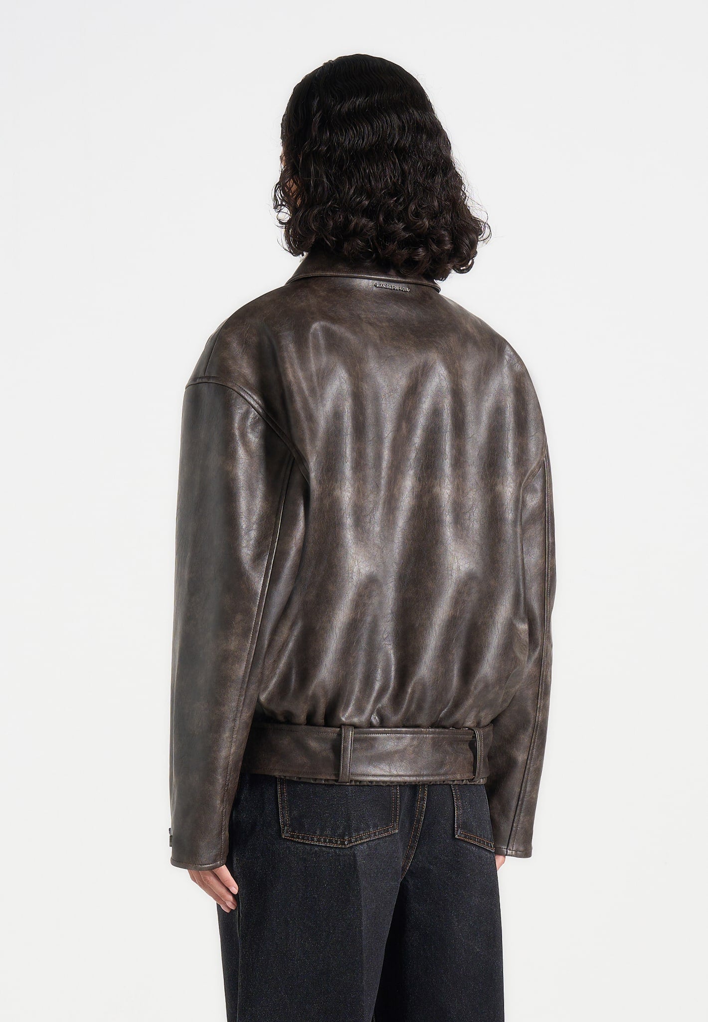 ezra-unisex-vintage-leather-belted-bomber-jacket-brown