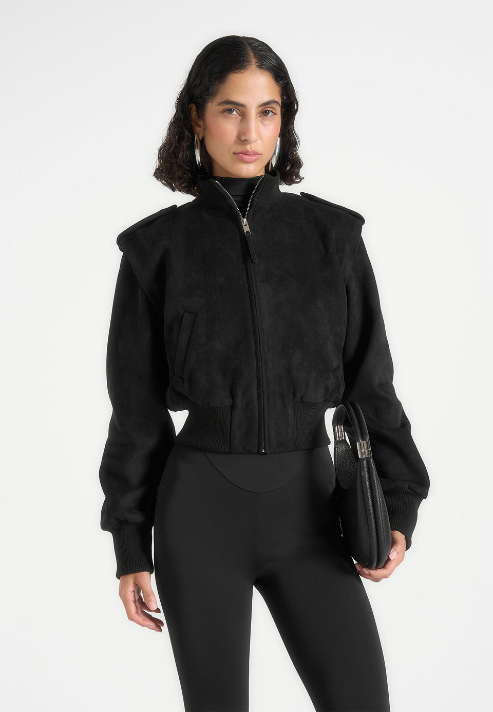 delfina-suede-layered-shoulder-cropped-bomber-jacket-black