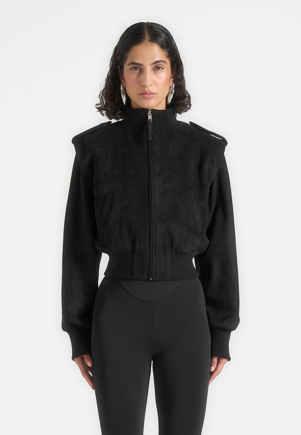 delfina-suede-layered-shoulder-cropped-bomber-jacket-black