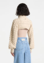 turtleneck-cable-knit-arm-warmers-beige