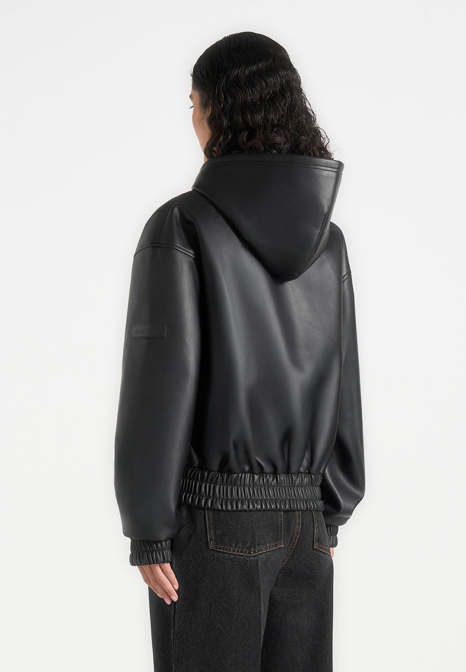 unisex-leather-cropped-hoodie-black1