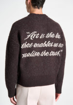 art-slogan-brushed-wool-knit-jumper-brown