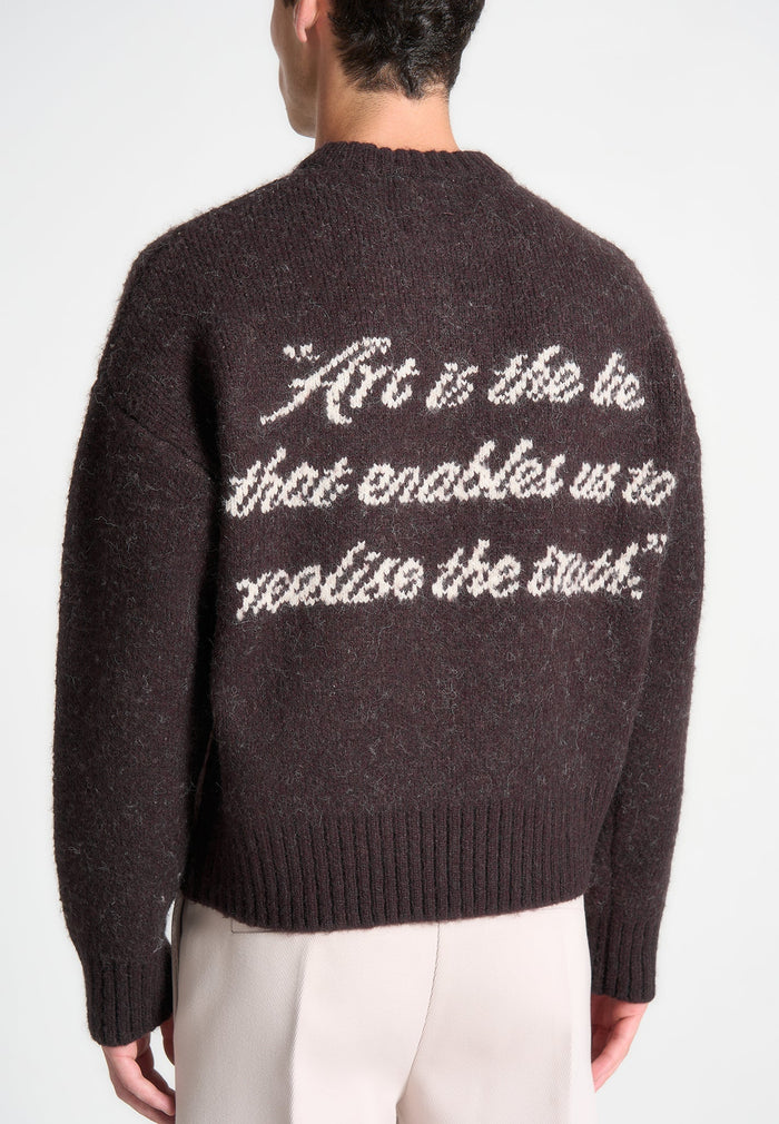 kamil-art-slogan-brushed-wool-knit-jumper-brown