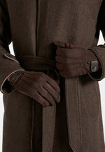 Mario - Suede & Leather Gloves - Brown