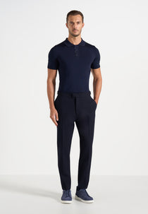 Hubert - Slim Fit Wool-Blend Tailored Pants - Dark Navy