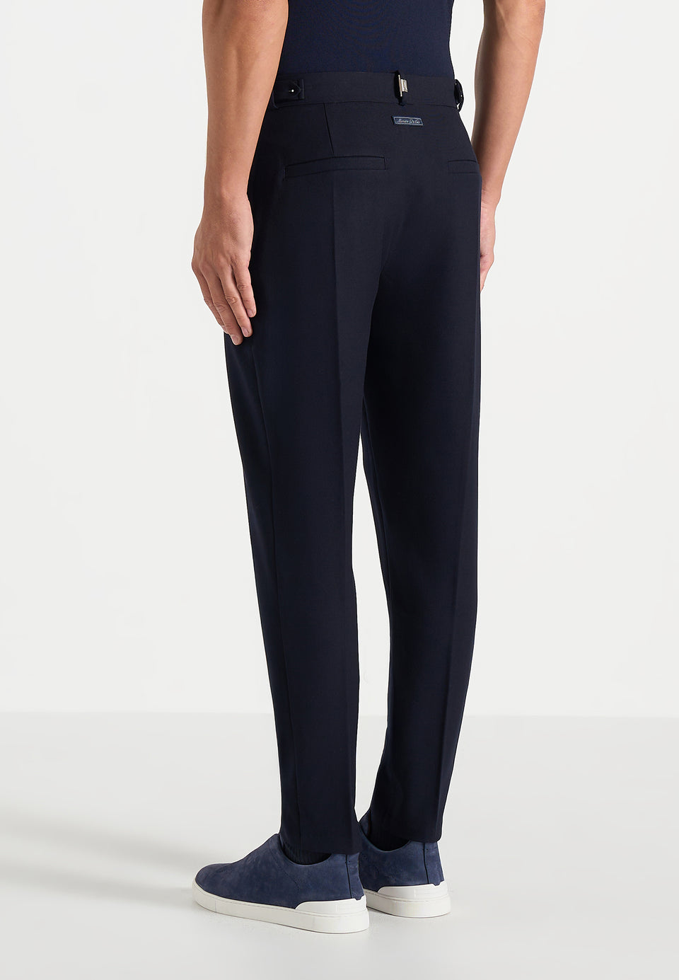Hubert - Slim Fit Wool-Blend Tailored Pants - Dark Navy