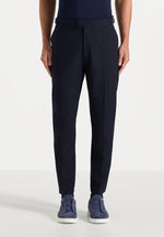Hubert - Slim Fit Wool-Blend Tailored Pants - Dark Navy
