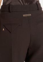Julie - Tailored Twin Pleat Pants - Brown