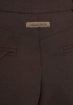 Julie - Tailored Twin Pleat Pants - Brown
