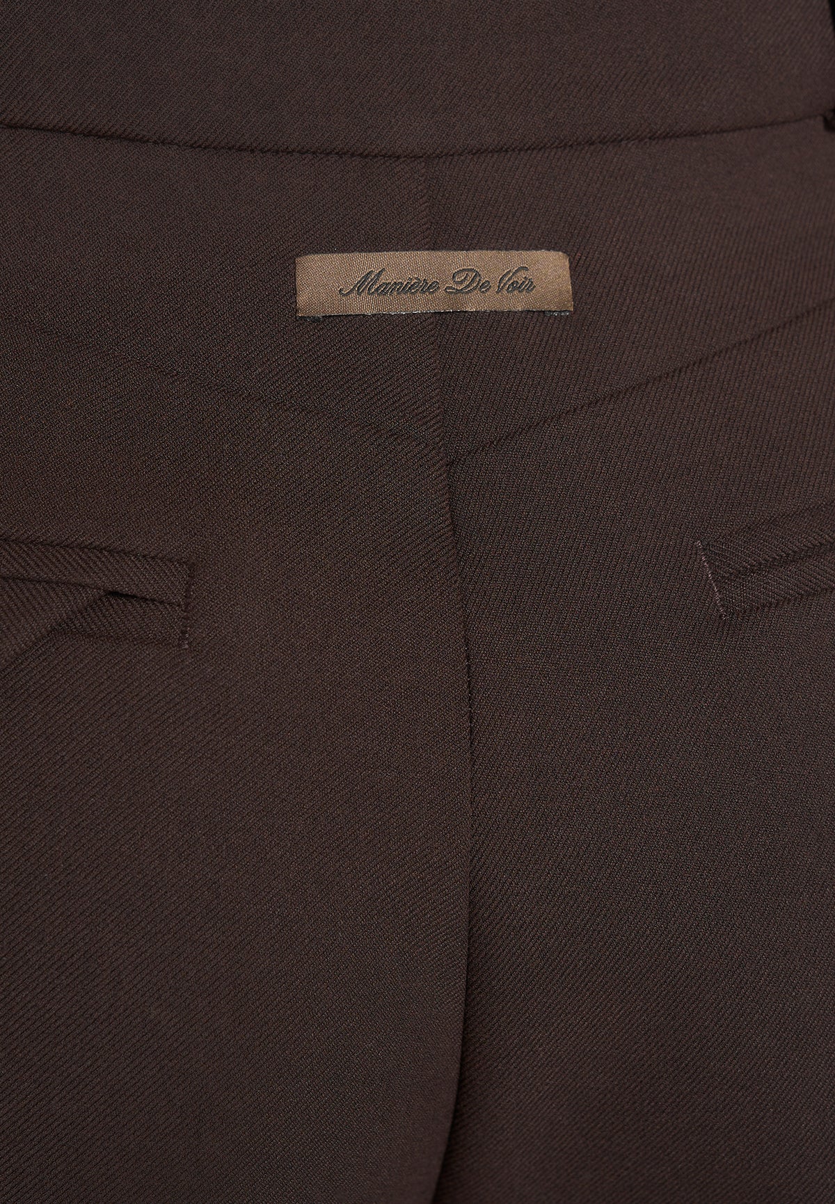 Julie - Tailored Twin Pleat Pants - Brown