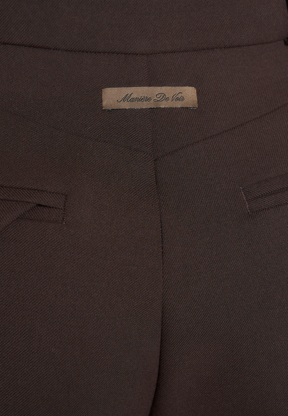 Julie - Tailored Twin Pleat Pants - Brown
