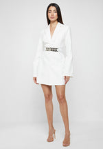 chain-belted-blazer-dress-white