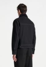 clasp-detail-contrast-stitch-gabardine-jacket-black