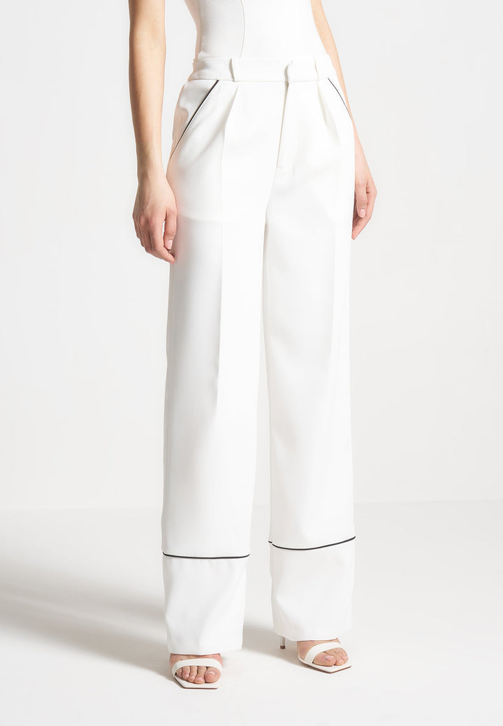 contrast-piped-pleated-trousers-white-black