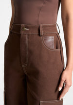 high-rise-drill-cargo-pants-brown