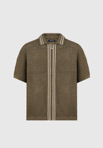 crochet-knit-stripe-zip-shirt-khaki