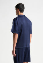 pleated-shirt-navy