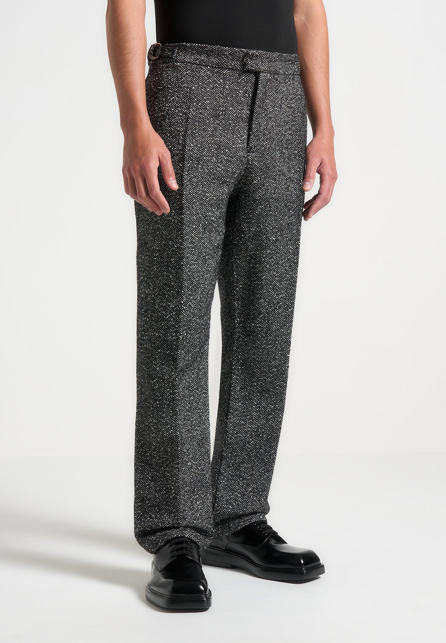 regular-fit-herringbone-tailored-trousers-black