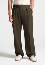 relaxed-fit-twill-pleated-tailored-trousers-khaki