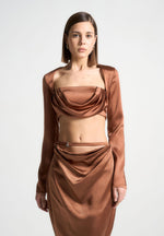 satin-drape-bandeau-bolero-top-bronze