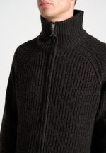 speckled-wool-zip-up-cardigan-black