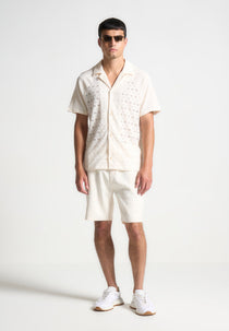 Textured Raglan Shirt - Cream