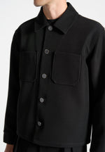 twill-pocket-cropped-shirt-black