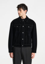 velvet-contrast-stitch-trucker-jacket-black